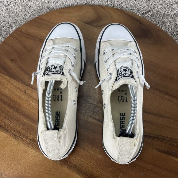 Converse Chuck Taylor All Star Women’s 8 Sneakers Shoes Beige Canvas Low 549713F - Picture 6 of 9